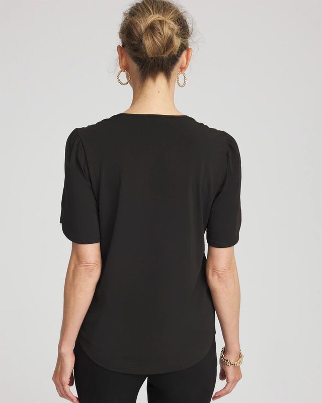 Petal-Sleeve Voop Neck Tee - image 3